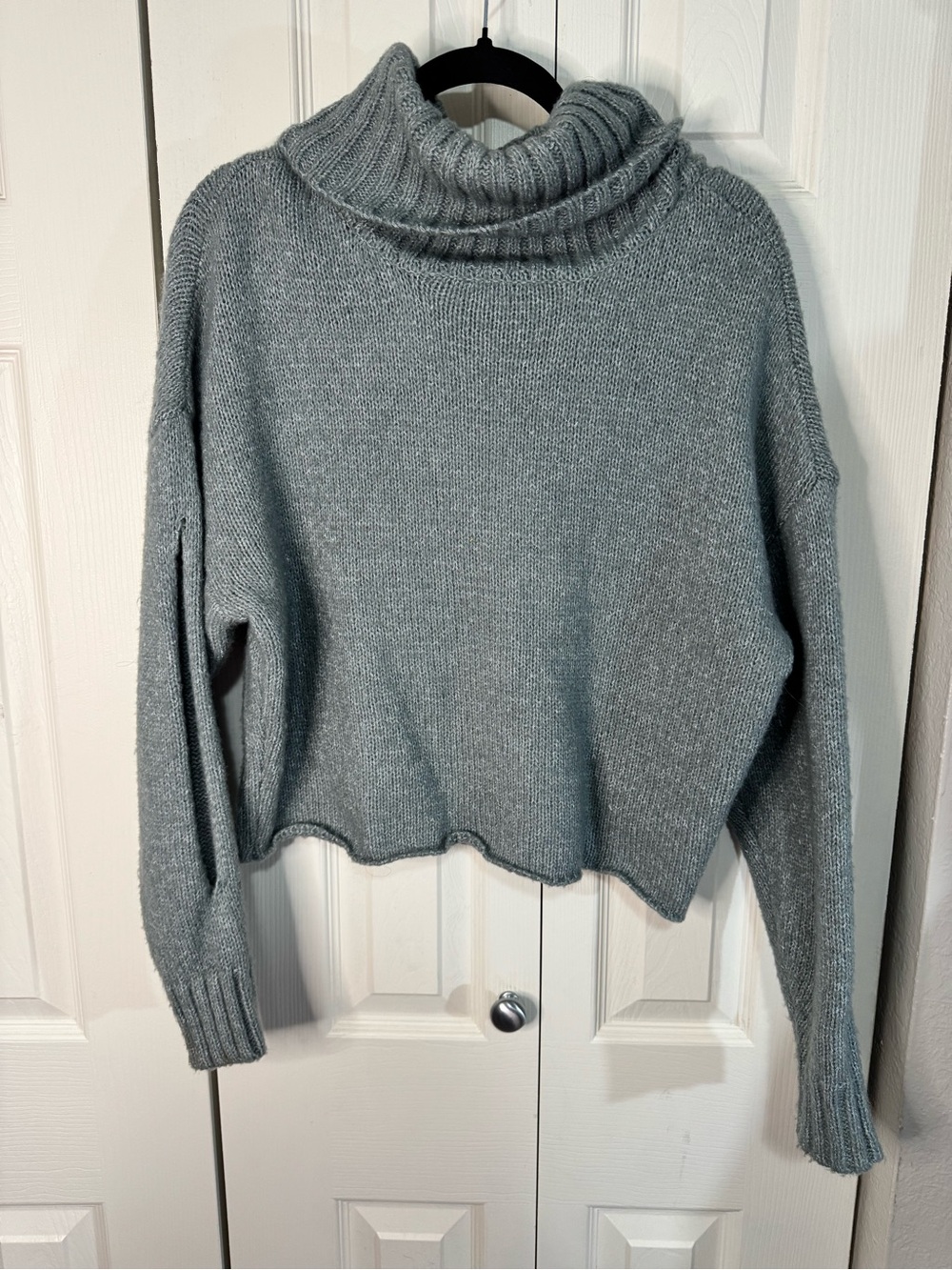 Kendall & Kylie Light Gray Cowl Neck Sweater